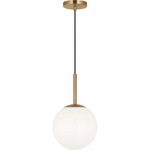 Nube Pendant - Satin Brass / Milk