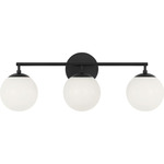 Nube Bathroom Vanity Light - Midnight Black / Milk
