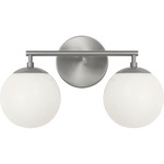 Nube Bathroom Vanity Light - Brushed Nickel / Milk