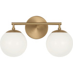 Nube Bathroom Vanity Light - Satin Brass / Milk