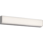 Panna Color-Select Bathroom Vanity Light - Brushed Nickel / White Acrylic