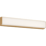 Panna Color-Select Bathroom Vanity Light - Satin Brass / White Acrylic