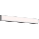 Panna Color-Select Bathroom Vanity Light - Brushed Nickel / White Acrylic