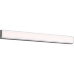Panna Color-Select Bathroom Vanity Light - Brushed Nickel / White Acrylic