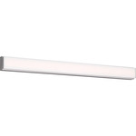 Panna Color-Select Bathroom Vanity Light - Brushed Nickel / White Acrylic