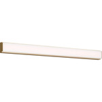 Panna Color-Select Bathroom Vanity Light - Satin Brass / White Acrylic
