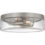 Rhett Transparent Ceiling Light - Brushed Nickel / Clear