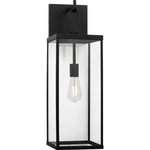 Rox Outdoor Wall Light - Textured Black / Clear