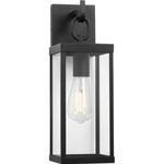 Rox Outdoor Wall Light - Textured Black / Clear
