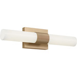 Sarco Color-Select Bathroom Vanity Light - Satin Brass / White Acrylic