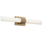Sarco Color-Select Bathroom Vanity Light - Satin Brass / White Acrylic