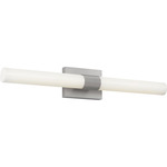 Sarco Color-Select Bathroom Vanity Light - Brushed Nickel / White Acrylic