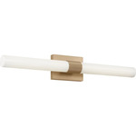 Sarco Color-Select Bathroom Vanity Light - Satin Brass / White Acrylic