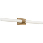 Sarco Color-Select Bathroom Vanity Light - Satin Brass / White Acrylic