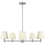 Vilera Chandelier - Brushed Nickel / Mushroom