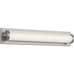 Weston Color-Select Bathroom Vanity Light - Brushed Nickel / Transparent
