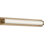 Weston Color-Select Bathroom Vanity Light - Satin Brass / Transparent