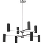 Zentro Chandelier - Brushed Nickel / Black