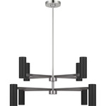 Zentro Chandelier - Brushed Nickel / Black