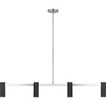 Zentro Linear Chandelier - Brushed Nickel / Black