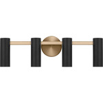 Zentro Bathroom Vanity Light - Satin Brass / Black