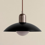 Arundel Orb Pendant - Pewter / Black Shade