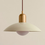 Arundel Orb Pendant - Brass / Bone Shade