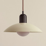 Arundel Orb Pendant - Blackened Brass / Bone Shade
