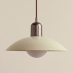 Arundel Orb Pendant - Pewter / Bone Shade