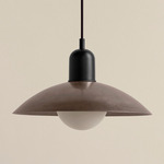 Arundel Orb Pendant - Black / Pewter Shade