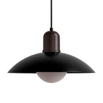 Arundel Orb Outdoor Pendant - Blackened Brass / Black Shade