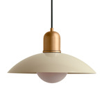 Arundel Orb Outdoor Pendant - Brass / Bone Shade