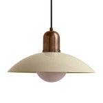 Arundel Orb Outdoor Pendant - Patina Brass / Bone Shade