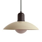 Arundel Orb Outdoor Pendant - Blackened Brass / Bone Shade