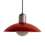 Arundel Orb Outdoor Pendant - Pewter / Oxide Red Shade