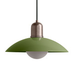 Arundel Orb Outdoor Pendant - Pewter / Reed Green Shade