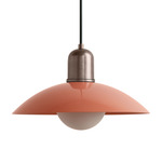Arundel Orb Outdoor Pendant - Pewter / Peach Shade