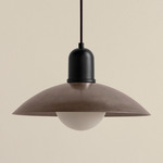 Arundel Orb Outdoor Pendant - Black / Pewter Shade