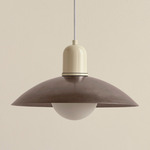 Arundel Orb Outdoor Pendant - Bone / Pewter Shade
