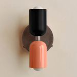Up Down Wall Sconce - Pewter Canopy / Black Upper Shade