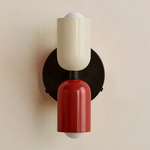 Up Down Wall Sconce - Blackened Brass Canopy / Bone Upper Shade