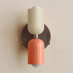 Up Down Wall Sconce - Pewter Canopy / Bone Upper Shade