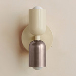 Up Down Wall Sconce - Bone Canopy / Bone Upper Shade