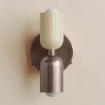Up Down Wall Sconce - Pewter Canopy / Bone Upper Shade