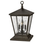 Trellis 120V Outdoor Pier Mount Lantern - Regency Bronze