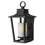 Sullivan Outdoor Wall Light - Black / Etched Opal