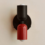 Up Down Wall Sconce - Blackened Brass Canopy / Blackened Brass Upper Shade