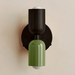 Up Down Wall Sconce - Blackened Brass Canopy / Blackened Brass Upper Shade