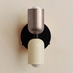 Up Down Wall Sconce - Black Canopy / Pewter Upper Shade