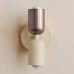 Up Down Wall Sconce - Bone Canopy / Pewter Upper Shade